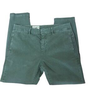 NILI LOTAN 80NL Slim Chino Pants Olive Italian Stretch Cotton Luxury Staple Sz 6
